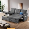 Dyonery 81" Sleeper Sofa Bed , L Shaped Couch Sectional Sleeper Sofa, Pull Out Couch with Reclining Backrest, USB Ports - 2 of 4