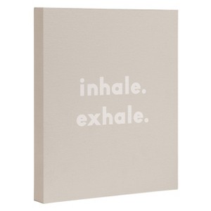 Urban Wild Studio Inhale Exhale Blush Unframed Wall Canvas - Deny Designs - 1 of 4