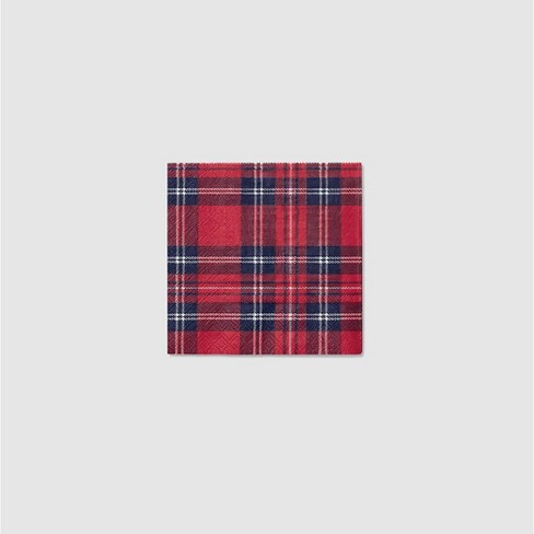 Draper James x Coterie Plaid Cocktail Napkins (25 per pack) - image 1 of 3