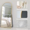 Vynxaria 60"×16.5" Aluminum alloy metal frame wall-mounted full-length mirror for porch,bathroom vanity mirror,floor-to-ceiling mirror,Transparent - 4 of 4