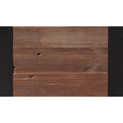 Natural Brown Recycled Pine and Steel Raised Planter Box with Shelf