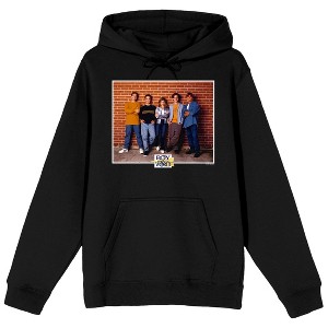 Boy Meets World Topanga, Cory, Shawn, Jack, and Eric Adult Black Hoodie - 1 of 2