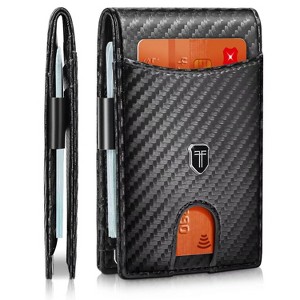 Generic Slim Wallet for Men Minimalist Front Pocket Bifold Wallet ID Window Card Case - 1 of 4