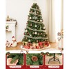 ZACHVO 5ft Unlit Christmas Tree with 614 Branches, 29 Pinecones, Metal Stand, Flame-Retardant PVC, Easy 3-Section Assembly, 30 inches Base - 3 of 4