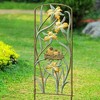 SPI Home Wide Lovebirds in Nest Trellis – 39" Garden Art with 6.25" Spikes, Decorative Outdoor Metal Accent - 2 of 4