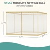 Aoodor Gazebo Replacement Netting Screen, Universal Gazebo 4-Panel Mosquito Net Sidewalls with Double Zippers for Outdoor Patio - 4 of 4