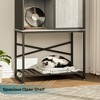 Bestier Rustic Industrial Buffet Cabinet with Adjustable Shelves & Sliding Mesh Doors, Retro Grey Oak-Light - 4 of 4