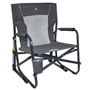 GCI Outdoor FirePit Rocker Low-Profile Foldable Rocking Camp Chair - Pewter - 1 of 4
