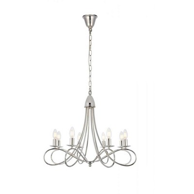 Elegant Lighting Lyndon 8 light Polished Nickel Pendant