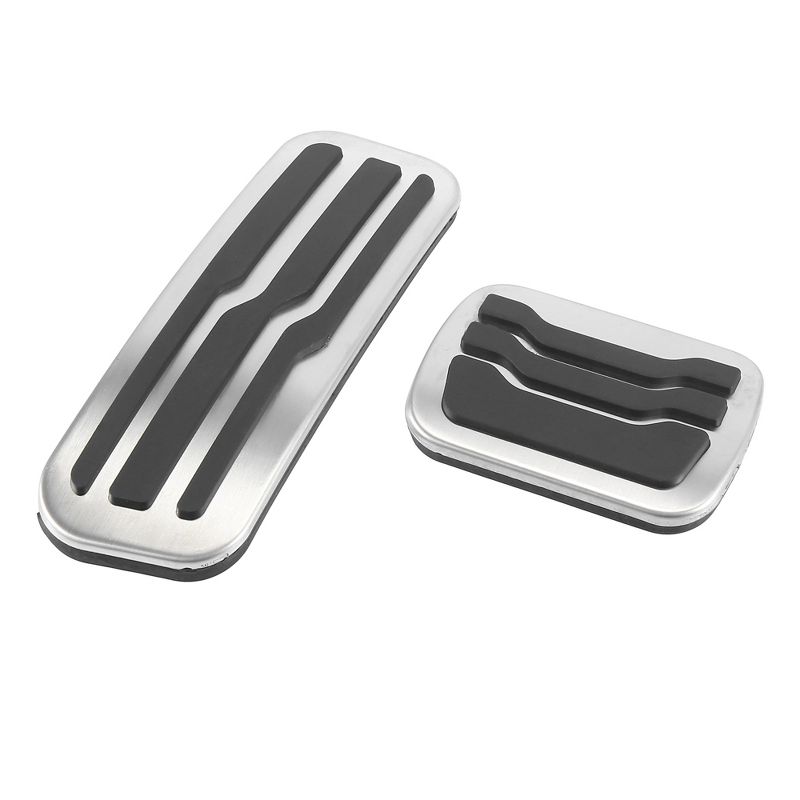 Unique Bargains Car Non-Slip Accelerator Gas Fuel Brake Pedal Pad Cover Kit for Ford Explorer 2010-2019 Black Silver Tone 1 Set, 1 of 7