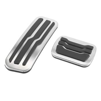 Unique Bargains Car Non-Slip Accelerator Gas Fuel Brake Pedal Pad Cover Kit for Ford Explorer 2010-2019 Black Silver Tone 1 Set