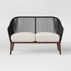 Purcell Wood Patio Loveseat - Threshold™: DuraSeason Fabric™ Fabric, Weather-Resistant Patio Furniture - 2 of 4