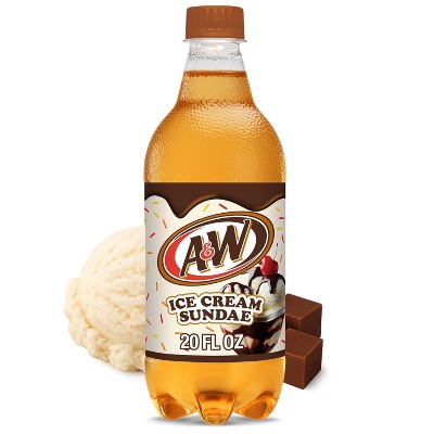A&W Ice Cream Sundae Soda - 20 fl oz Bottle