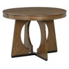 CAVINAS Round Dining Table Set for 4 Retro Dining Set Extendable Table with 16-inch Leaf and 4 Chairs for Kitchen - 2 of 4