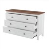 FONTOI Retro Farmhouse Style Wooden Dresser with 6 Drawers, Storage Cabinet for Bedroom, White, 15.7"*31.5"*52.6" - 2 of 4