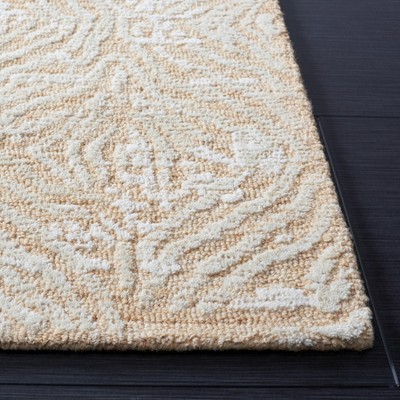 Ivory Square Hand-Tufted Wool Area Rug