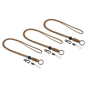 Unique Bargains Necklace Keychain Cord Metal Clasp Hook Ring Strap for Keys Whistle ID Card Badge Holder 3 Pcs - 1 of 4