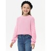 Girls Crewneck Knit Pullover Sweaters Long Lantern Sleeve Oversized Knit Cute Jumper Tops - 3 of 4