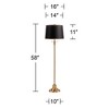 360 Lighting Dyna 58" Antique Brass and Satin Black Shade Floor Lamp - 4 of 4