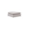 Meridian Furniture,Mackenzie Beige Durable Linen Textured Ottoman - 4 of 4