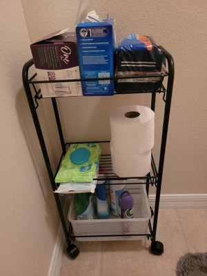 Bathroom Storage Cart Black - Room Essentials™ : Target