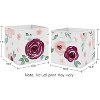 Sweet Jojo Designs Fabric Storage Bins Set Watercolor Floral Pink White and Green - 3 of 4