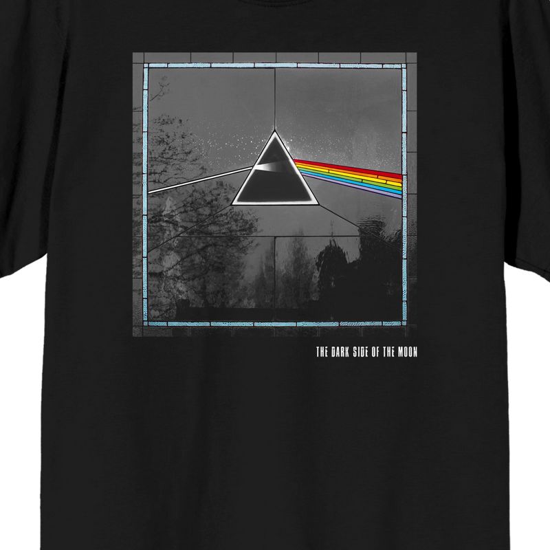 Pink Floyd Black And White Color Prism Crew Neck Short Sleeve Men's Black T-shirt, 2 of 4