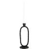 Sagebrook Home 11" Oval Ring Taper Candle Holder - Contemporary Black Abstract Metal Candle Display for Home or Office Decor - Wedding Event Candle - 4 of 4