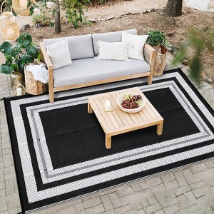 5x8ft Reversible Mats, Outdoor Patio Clearance Carpet Waterproof RV Camping Rug, Plastic Straw Rug Area rug for Balcony Picnic Beach - 1 of 4