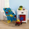 NoJo Sesame Street Come and Play Blue, Green, Red and Yellow, Elmo, Big Bird, Cookie Monster, and Oscar the Grouch Toddler Blanket - 3 of 4