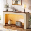 Hommoo 55-Inch Farmhouse 2-Tier Console Table with LED Lights - 3 of 4