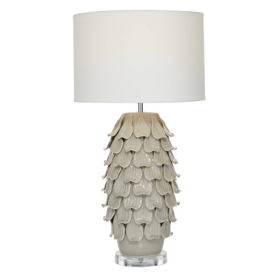 28" x 15" Modern Ceramic Pineapple Table Lamp - Olivia & May