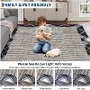 Washable Plaid Area Rug Textured Bordered Throw Carpet Non-Slip Low Pile Non-Shedding Floor Cover for Living Room Bedroom Dining Room Nursery Office - 4 of 4