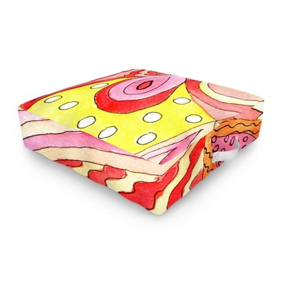 Rosie Brown Swirls Outdoor Floor Cushion - Deny Designs