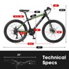 Infurnic Bicycles Mountain Bike, 21 Speeds with Mechanical Disc Brakes, Suspension MTB Bikes for Adult and Teenagers, Green, 71*25*39.3 - 2 of 4