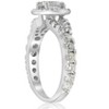 Pompeii3 1 1/4ct Halo Split Shank Diamond Engagement Ring 14K White Gold - 3 of 4