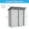 Outdoor Garden Aluminium Frame Tools Storage Shed,Backyard Pet Room,Metal Garbage Room with Lockable Door and Floor Frame-Coolbibila - 4 of 4