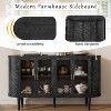 NicBex Elegant Decorative Storage Cabinet, Sideboard Buffet Cabinet with Storage Pantry Cabinet with Adjustable Shelves for Entryway, Living Room - 4 of 4