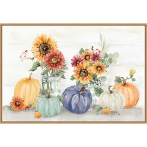 Amanti Art Autumn Ramble VI Navy by Katrina Pete Canvas Wall Art Print Framed 33-in. x 23-in. - 1 of 4