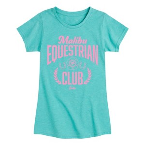 Girls' - Barbie - Malibu Equestrian Club Fitted Short Sleeve Graphic T-Shirt - 1 of 4