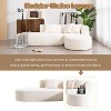 107" Large Modern Curved Corner Sectional Sofa with 4 Pillows, Comfy Upholstered Sleeper Sofa Couch for Living Room, Bedroom or Office Décor - 3 of 4