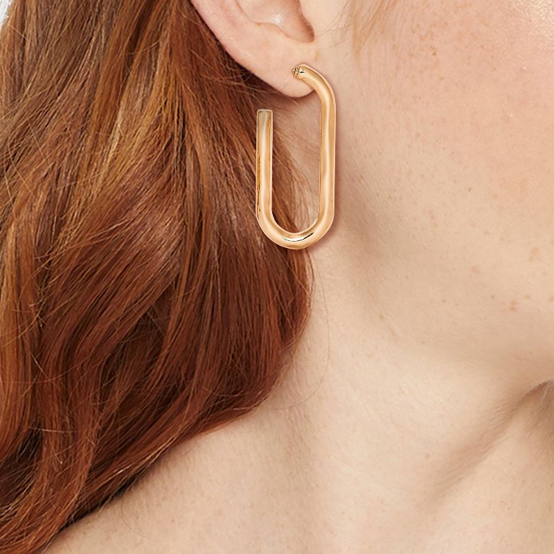Hammered U Shape Hoop Earrings - Universal Thread&#8482; Gold, 3 of 5