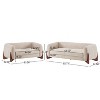 Christopher Knight Home Lucy Modern Upholstered 3 Seater and 2 Seater Combined Sofa Set Almond - 3 of 4