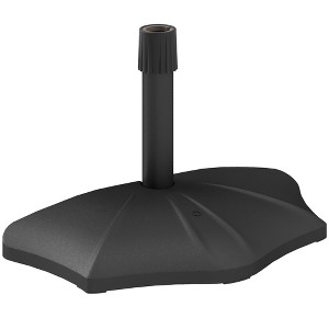 Outsunny Patio Umbrella Base, 26 lbs Concrete Heavy Duty Patio Umbrella Holder for 1.5"/1.9" Umbrella Poles, Black - 1 of 4