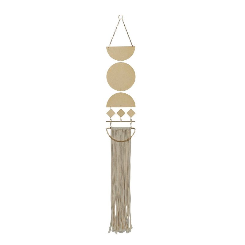 Metal Macrame Wall Decor with Fringe Detailing Gold - Olivia &#38; May, 2 of 8