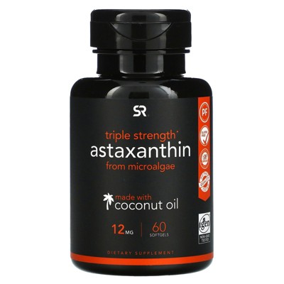 Sports Research Astaxanthin, Triple Strength, 12 mg, 60 Softgels, Dietary Supplements