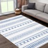 Moroccan Area Rug Washable Rug Soft Non Slip Low Pile Printed Geometric Trellis Rugs for Bedroom Living Room - 2 of 4