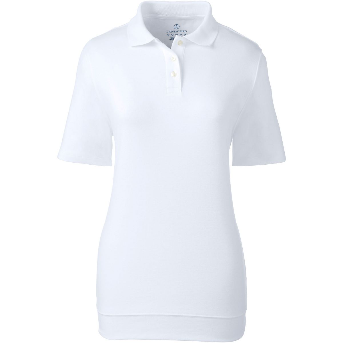 Lands' End Women's Short Sleeve Banded Bottom Polo Shirt - thumbnail 9