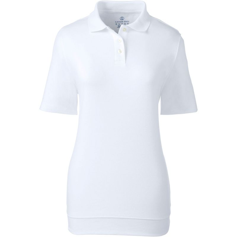 Lands' End Women's Short Sleeve Banded Bottom Polo Shirt, 1 of 5