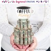 Big Dot of Happiness But First, Coffee - DIY Cafe Themed Party Money Holder Gift - Cash Cake - 2 of 4